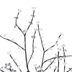 Sapin de Noël 128 LED blanc chaud Cerisier en fleurs 120 cm 