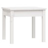 Banc de jardin blanc 50x44x45 cm bois massif de pin 