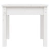 Banc de jardin blanc 50x44x45 cm bois massif de pin 