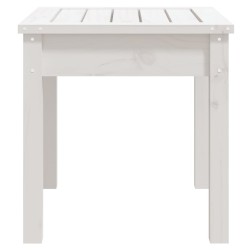 Banc de jardin blanc 50x44x45 cm bois massif de pin 