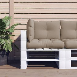 Coussins de palette lot de 3 taupe tissu 