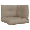 Coussins de palette lot de 3 taupe tissu 