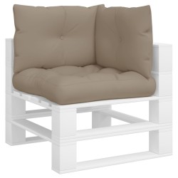 Coussins de palette lot de 3 taupe tissu 