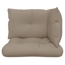 Coussins de palette lot de 3 taupe tissu 
