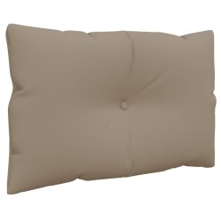Coussins de palette lot de 3 taupe tissu 