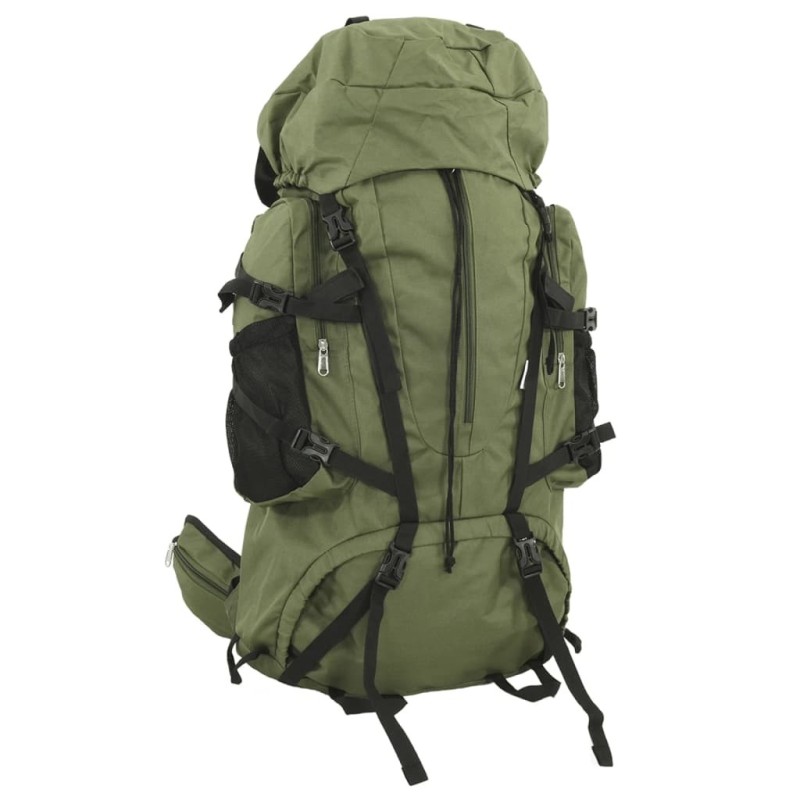 Sac à dos de randonnée vert armée 60 L tissu oxford 