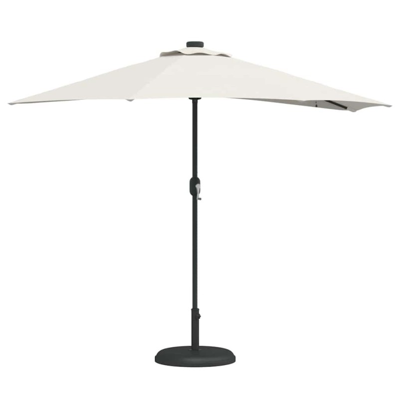 Parasol de jardin demi Couleur sable Large Aluminium 