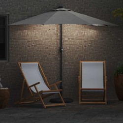 Parasol de jardin demi Couleur sable Large Aluminium 