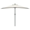 Parasol de jardin demi Couleur sable Large Aluminium 