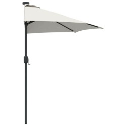 Parasol de jardin demi Couleur sable Large Aluminium 