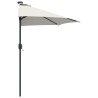 Parasol de jardin demi Couleur sable Large Aluminium 