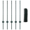 Pieux de Clôture 5 pcs U-Channel Vert 80 cm Acier 