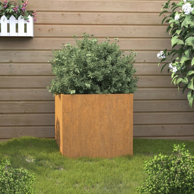 Jardinière 42x40x39 cm acier corten 