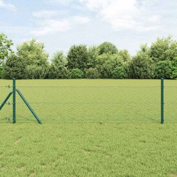 Clôture Hexagonale Verte 0.4x10 m Acier 