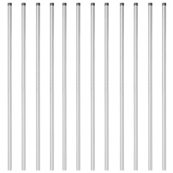 Poteaux de clôture 12 pcs Argent 130 cm Acier galvanisé 