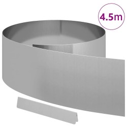 Bordure de jardin Argent 450 x 25 cm Acier galvanisé 