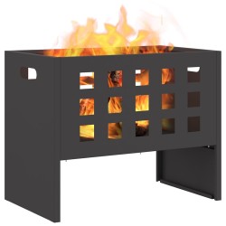 Foyer Rectangulaire Noir 50x30x40 cm Acier 