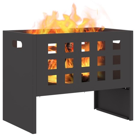 Foyer Rectangulaire Noir 50x30x40 cm Acier 