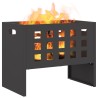 Foyer Rectangulaire Noir 50x30x40 cm Acier 