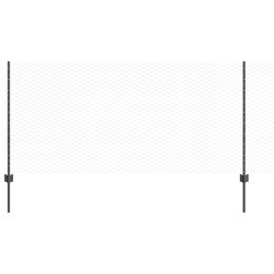 Poteaux de clôture 10 pcs U-Channel gris 100 cm acier 