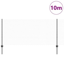 Poteaux de clôture 10 pcs U-Channel gris 100 cm acier 