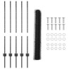 Poteaux de clôture 10 pcs U-Channel gris 100 cm acier 