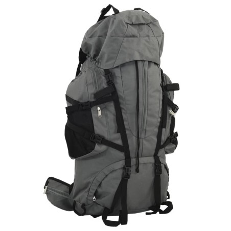 Sac à dos de randonnée gris 60 L tissu oxford 