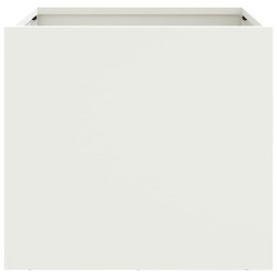 Jardinières 2 pcs blanc 32x30x29 cm acier 