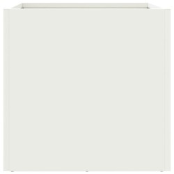 Jardinières 2 pcs blanc 32x30x29 cm acier 