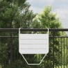 Table de balcon pliable blanche 60x40 cm en acier 