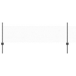 Poteaux de clôture 5 pcs U-Channel Gris 60 cm Acier 