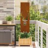 Panneau décoratif de jardin Rouillé 32 x 140 cm 