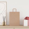 Sacs en papier 250 pcs avec poignées marron 26x12x35 cm 