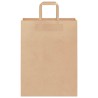Sacs en papier 250 pcs avec poignées marron 26x12x35 cm 