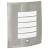 Lampes murales extérieures avec capteur 2 pcs Argent Acier inoxydable IP44 