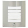 Lampes murales extérieures avec capteur 2 pcs Argent Acier inoxydable IP44 