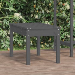Banc de jardin gris 80x44x45 cm bois massif de pin 