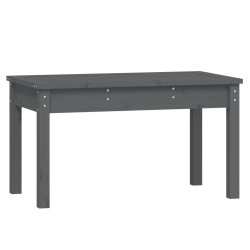 Banc de jardin gris 80x44x45 cm bois massif de pin 