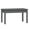 Banc de jardin gris 80x44x45 cm bois massif de pin 