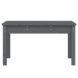Banc de jardin gris 80x44x45 cm bois massif de pin 