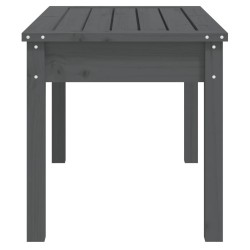 Banc de jardin gris 80x44x45 cm bois massif de pin 