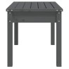 Banc de jardin gris 80x44x45 cm bois massif de pin 