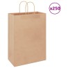 Sacs en papier 250 pcs avec poignées marron 32x17x44 cm 