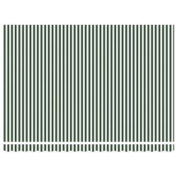 Tissu de Remplacement pour Auvent pour Cadre de 4.5x3 m Vert et Blanc 