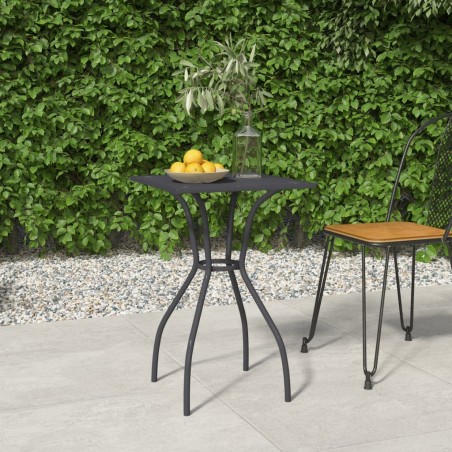 Table de jardin anthracite 50x50x72 cm treillis d'acier 