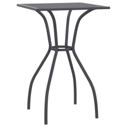 Table de jardin anthracite 50x50x72 cm treillis d'acier 