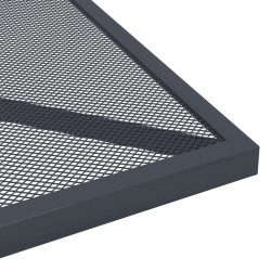 Table de jardin anthracite 50x50x72 cm treillis d'acier 