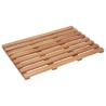 Tapis de salle de bain 2 pcs Bois d'acacia massif 56x37 cm 