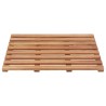 Tapis de salle de bain 2 pcs Bois d'acacia massif 56x37 cm 