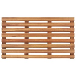 Tapis de salle de bain 2 pcs Bois d'acacia massif 56x37 cm 